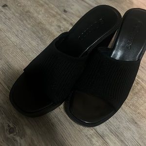 Black open toe shoes. Only worn once.